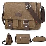 XFLYP Umhängetasche, Vintage Canvas Schultertasche Herren,...