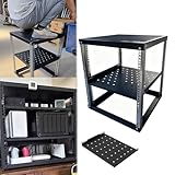 Vibeo Netzwerkschrank Verstellbarer Serverschrank mit Offenem Rahmen 12 HE,...