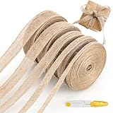 bssmmai Juteband 5 Rollen Jute Band Vintage Geschenkband Valentinstag...