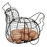 Hühner -Eierkorb - Hühnerform -Drahteikorb | Drahtei Eier Sammeln Körbe,...