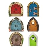6 Stück Miniatur-Gartentür, Feentür, Dekorative Mini-Gartentür,...