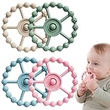 4 Stück Zahnungshilfe Beißring Baby Zahnungshilfe Beruhigt Das...