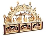 Wichtelstube-Kollektion XL 3D LED Schwibbogen mit Podest Weihnachtsdorf...