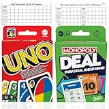 Uno Cards & Monopoly Deal - Kartenspiele Set + Scorekarten | Uno...