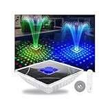 LanBlu Solar Springbrunnen für Außen mit Unterwasser Lichter, 24*24CM...