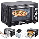 STEInBORG Mini Backofen 25 Liter | Pizza-Ofen | 3in1 Backofen |...