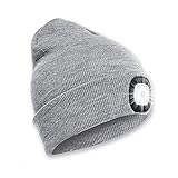 SPGOOD LED Beanie Beleuchtete Mütze mit Licht,Wiederaufladbare Winter Warm...