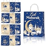 Eid Mubarak Geschenktüten, 12 Stück Eid Papiertüten, Eid Partytüten,...