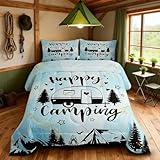 Happy Camping Camper Kinder-Bettwäsche-Set, Queen-Size-Größe,...