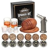 Whiskey Smoker Kit with Torch,6 Flavors Wood Chips, 2 Glasses, 2 Ice Ball...