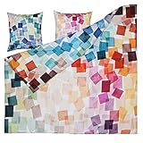 ESTELLA Mako-Satin Bettwäsche Puzzle Multicolor 1 Bettbezug 155 x 220 cm +...