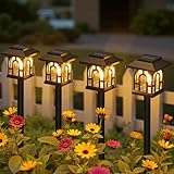 NEEMO 4 Stück Solarlampen für Außen Garten, Vintage Solarleuchten für...