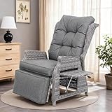 COMLAX FIELD Gartensessel mit Liegefunktion Wetterfest, Relaxsessel...