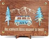 Hochzeitsgeschenk - XL Geldgeschenk aus Holz inkl. Ständer | Flitterwochen...