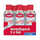 SOS Desinfektions-Gel mit 80 Vol.-% Ethanol, 5 x 50 ml, Handdesinfektion...