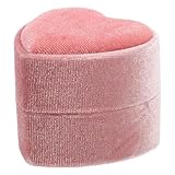 ifundom Herzförmige Ringbox Velours Schmuckkasten für Verlobung Hochzeit...