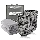 TAGVO Große Auto-Waschhandschuh und Mikrofaser-Reinigungstüch - Deluxe...