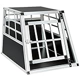 tectake® Alu Hundetransportbox -Diverse Größen- (Single klein)