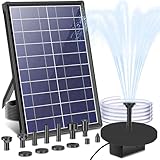 Biling 7.5W Teichpumpe Solar Wasserpumpe mit Filter, 80 GPH Solarpumpe für...