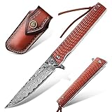Japaknives Taschenmesser Damast Klappmesser, Scharf Einhandmesser, EDC...