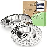 Kitchen Helpis® 2X Abflusssieb ALLE ABFLÜSSE 14g, Haarsieb Dusche...