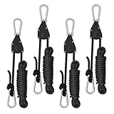 Spider Farmer 4 Stück Seilratsche mit Haken 68 KG Einstellbare Ratchet...