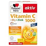 Doppelherz Vitamin C 1000 + D3 + Zink - Hochdosiert mit Vitamin C und...