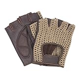 Adapter Universe Autofahrer Handschuhe Retro Vintage Leder Fingerlose...