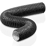 HG Power Abluftschlauch Ø100mm Länge 5m Flexibel PVC Alurohr...