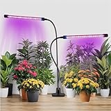 Uonekamo Pflanzenlampe LED Vollspektrum,2 Köpfe 40 LEDs Grow Lampe mit...