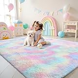 smiry Hochflor Teppich Wohnzimmer, Waschbar Anti-Rutsch Moderner...