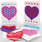 Baker Ross Herz Webe Bastelsets - 6er Pack, Karten Basteln für Kinder...