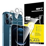 NEW'C 4 Stück, 2 x Panzer Schutz Glas für iPhone 12 Pro und 2 x Kamera...