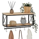 Wandgarderobe ARMANDO Garderobenleiste Hängegarderobe schwarz lackiert im...