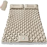 Selbstaufblasende Campingmatte mit integriertem Kissen und Fußpumpe,...