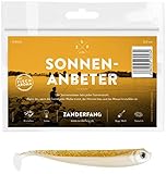 Zanderfang Gummifische 12,5 cm Weiß – 4er Pack natürliche Gummiköder...