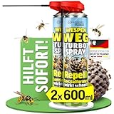HEIMWERT Wespenspray Turbo mit Langzeitwirkung Repellent - Sicher...