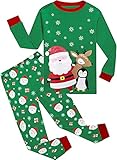 EULLA Kinder Mädchen Weihnachten Schlafanzüge Weihnachtsmann Pyjama Set...