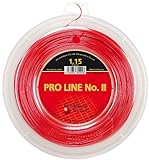 Kirschbaum Unisex – Erwachsene Pro Line 2 Tennis-Saite, Rot-rot, 1,20 mm...