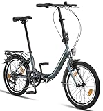Chillaxx Bike URBAN 20 Zoll Faltrad, Klapprad, 6 Gang Schaltung, Licht,...