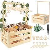 Babyparty Geschenk mit Holz Babykorb auf Rädern | Praktischer Baby Schrank...