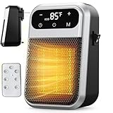 Steckdosen Heizlüfter mit Fernbedienung,Mini Keramik Heizlüfter Bad...