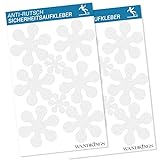 Wandkings Anti-Rutsch-Sticker 12 Blumen 10 cm und 4 Blümchen 5 cm...
