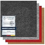 andiamo Teppichfliesen selbstklebend – 25 Stück, 40x40 cm Filz...