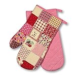 Ofenhandschuhe Kitchen, Patchwork, rosa, 1 Paar, PSA-Kategorie II bis...