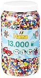 Hama Perlen 211-00 Bügelperlen XXL Dose mit ca. 13.000 bunten Midi...