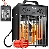 MASKO® Elektroheizer Heizlüfter Bauheizer 5 KW mit integriertem...