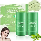 2 Stück Green Mask Stick, Green Tea Deep Cleanse Mask, Green Tea Mask...