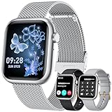 Smartwatch Damen mit Bluetooth Telefonfunktion Fitnessuhr：1,83''HD...