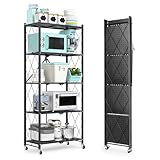 HomeMiYN Klappbares Regal mit Rollen 4 Etagen 5 Etagen Schwerlastregal...